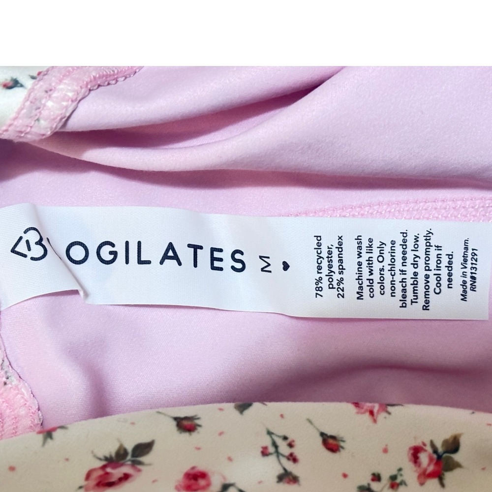 Ogilates Athletic Shorts Medium Pink Cottagecore Activewear Lounge Shorts NWT - Picture 6 of 7